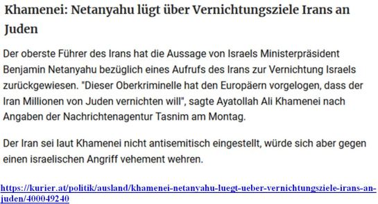 Iran Holocaust II Netanjahu lügt Antizionismus