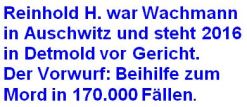 Auschwitz Wachmann Reinhold