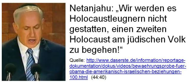 Netanjahu Zweiter Holocaust